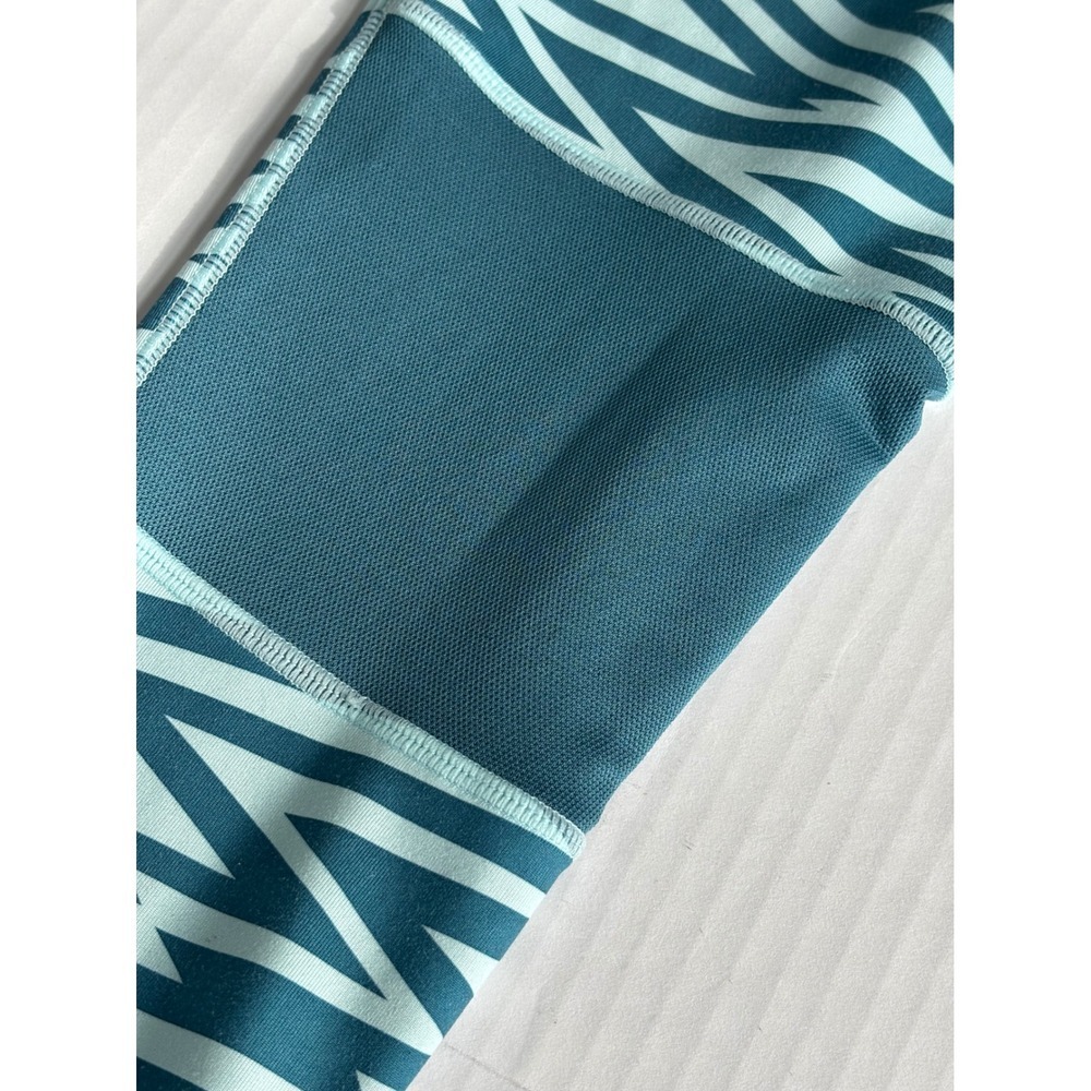 Nike Running Tights Athletic Leggings Teal Zigzag Print YOGA Activewear SmalL - Picture 4 of 7